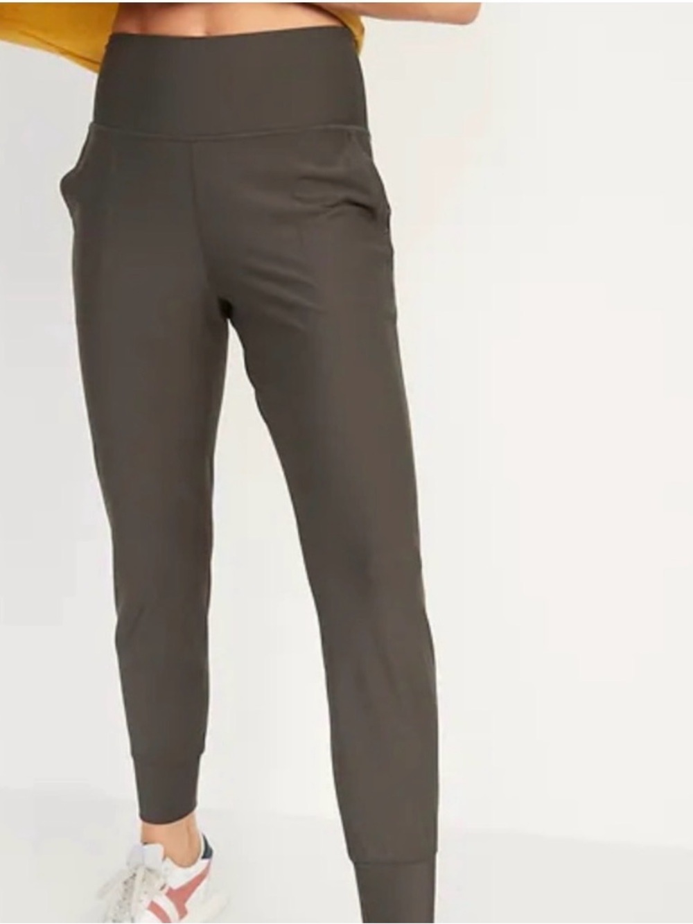 Old Navy Olive Jogger Pants with High Waist